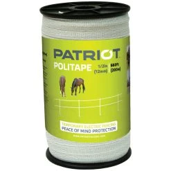 Patriot Fencing 1/2in PoliTape 660ft White