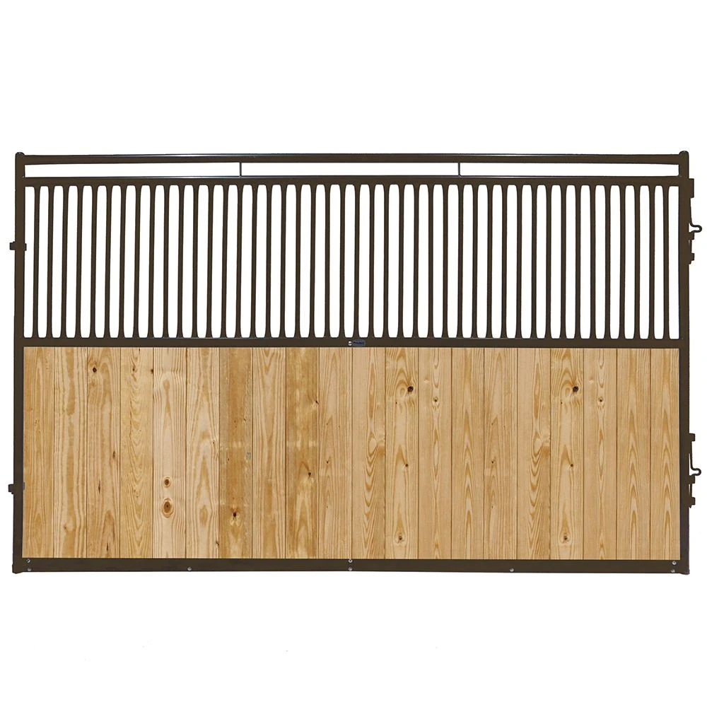 Priefert Premier Stall Panel 12' Bar/Wood 3 Priefert Premier Stall Panel 12' Bar/Wood